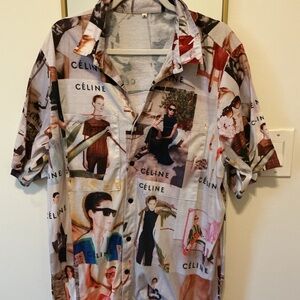 Celine Multicolor Graphic Button Down Shirt